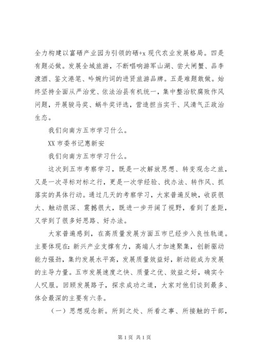 20XX年书记赴发达地区考察学习心得体会2篇.docx