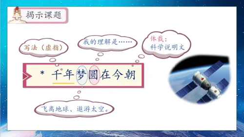 【核心素养】部编版语文四年级下册-8.千年梦圆在今朝（课件）