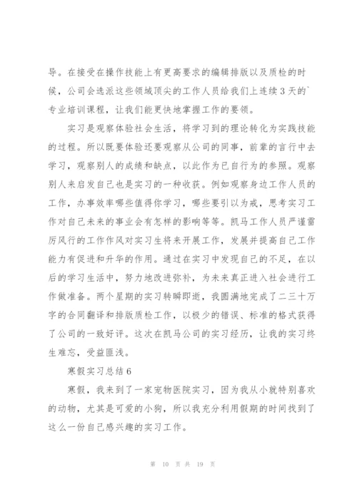 寒假实习总结10篇.docx