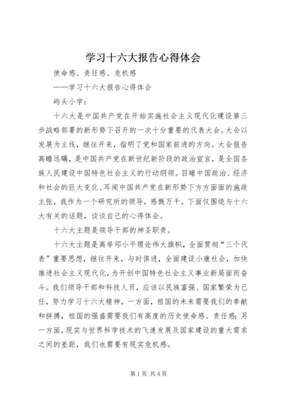 学习十六大报告心得体会.docx