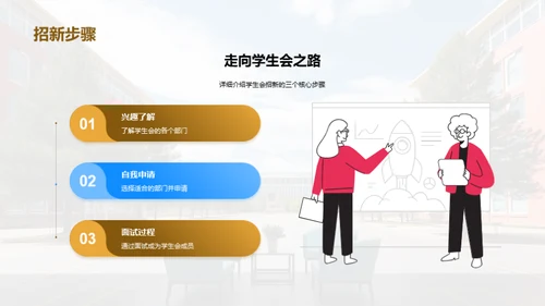 学生会招新纳新宣传