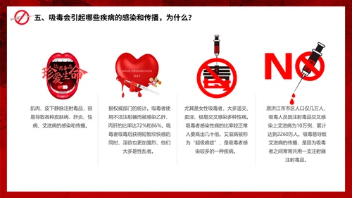 真爱生命远离犯罪行为禁毒宣传通用PPT模板