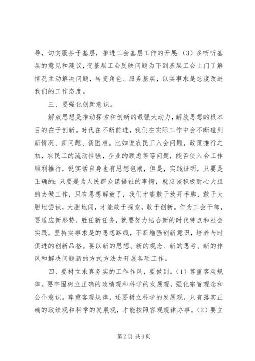 开展解放思想学习讨论活动心得体会 (6).docx