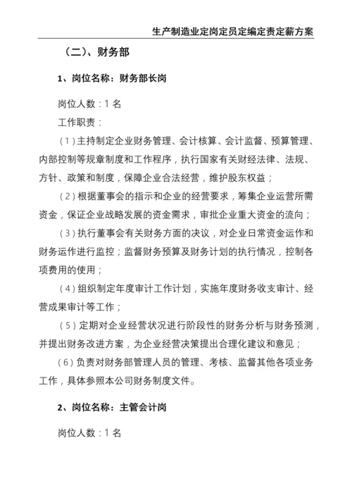 0-【精编资料】-27-生产制造业定岗定员定编定责定薪方案.docx