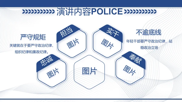 蓝色大气公安派出所工作汇报PPT动态模板