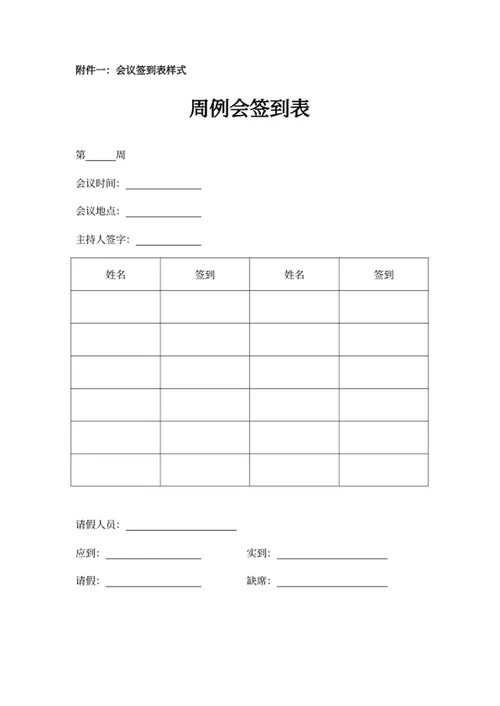 周例会制度