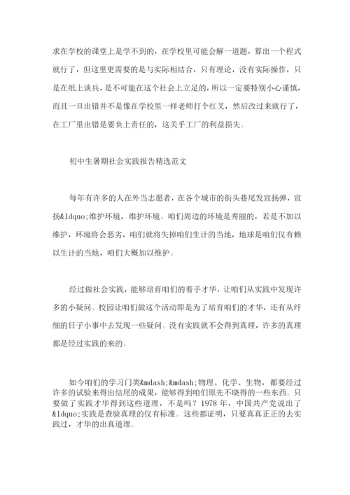 初中生暑期社会实践报告范文.docx