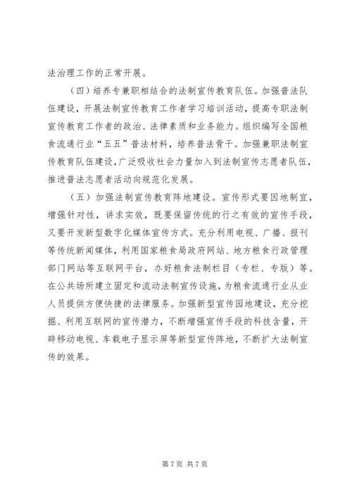 粮食系统五五普法宣传教育规划 (4).docx