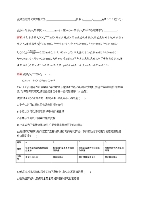 2016-2017学年苏教版必修2 专题2 化学反应与能量转化 单元测试