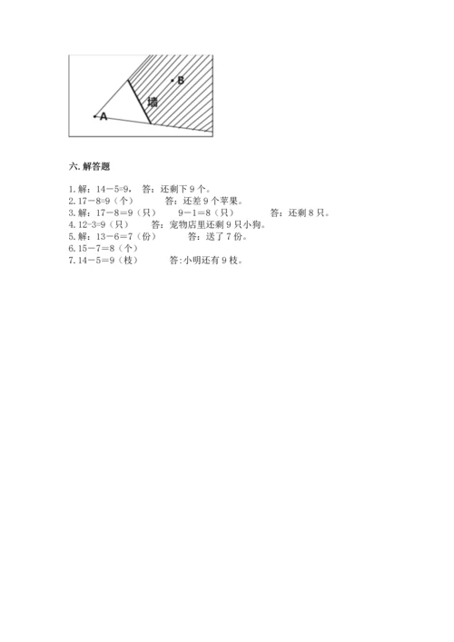 人教版一年级下册数学期中测试卷及参考答案【黄金题型】.docx