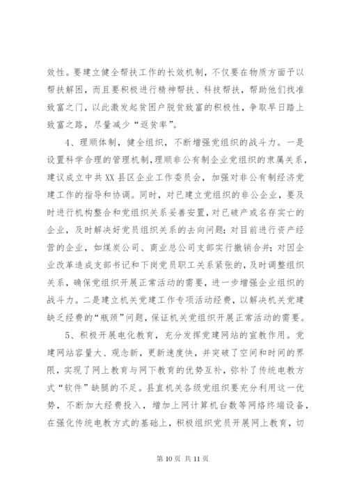 县机关党建督查情况汇报范文.docx