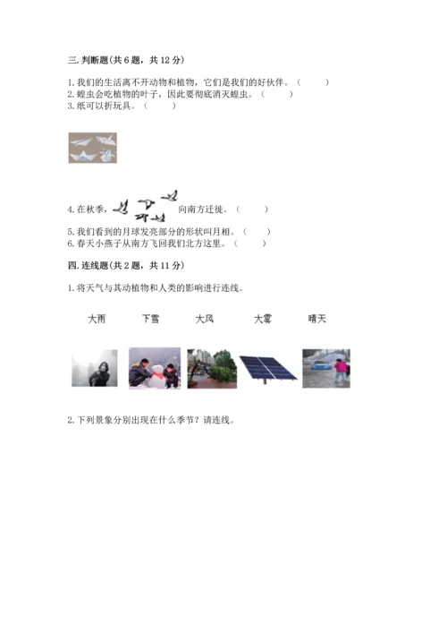 教科版科学二年级上册《期末测试卷》精品【必刷】.docx