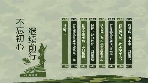 迷彩风格八一部队军事训练汇报PPT