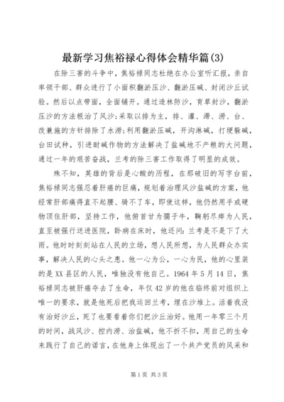 最新学习焦裕禄心得体会精华篇(3).docx