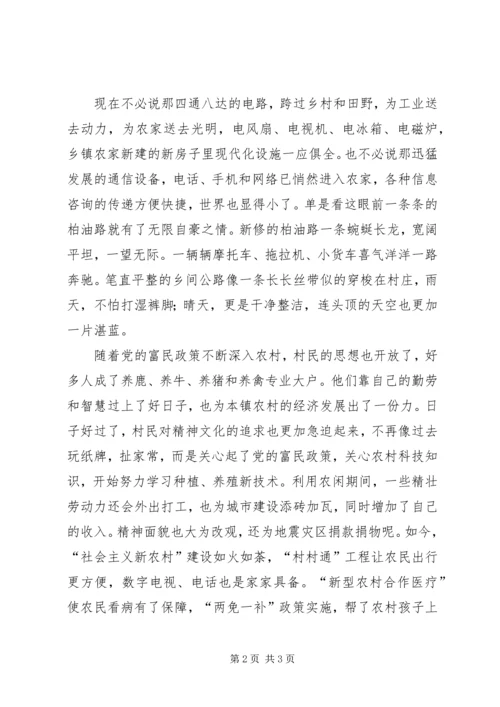 乡镇改革开放三十周年征文.docx