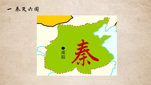 秦国统一六国初中历史课PPT模板