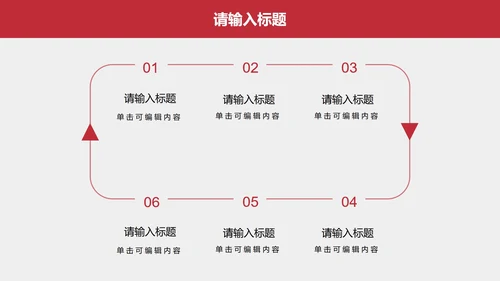 红色高级简约商务总结汇报PPT模板