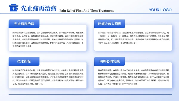 蓝色商务风医疗临床实验报告PPT模板