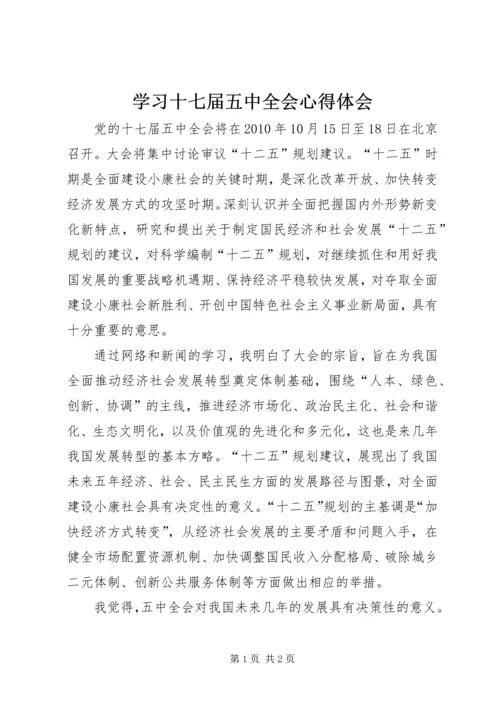 学习十七届五中全会心得体会 (15).docx