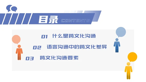 多色简约风通用跨文化沟通培训PPT模板