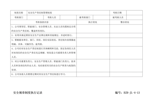 全新规章新版制度执行记录参考.docx