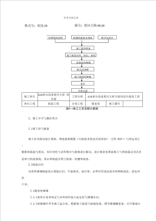 微表处重点技术交底