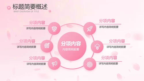 粉色唯美背景工作总结汇报动态PPT