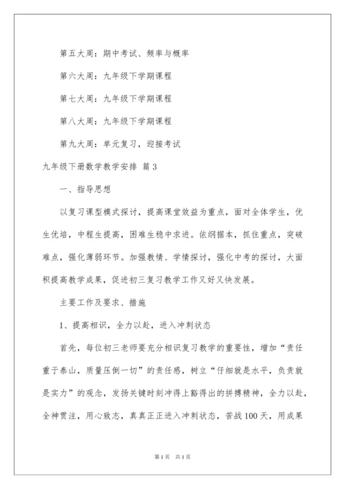 2022九年级下册数学教学计划.docx