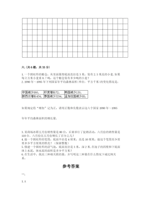 青岛版六年级数学下学期期末测试题附完整答案（易错题）.docx