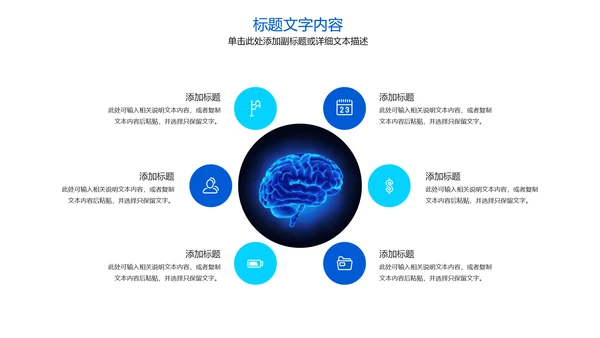 大脑研究健康医疗医学ppt模板