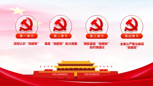 微腐败反腐倡廉从严治党廉洁从业微党课PPT模板