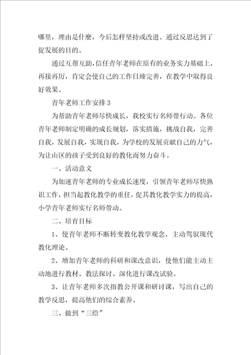 青年教师工作计划