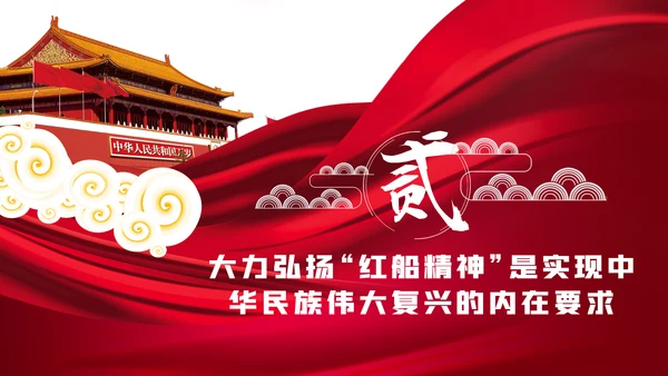 弘扬红船精神坚守初心使命党课党建PPT模板