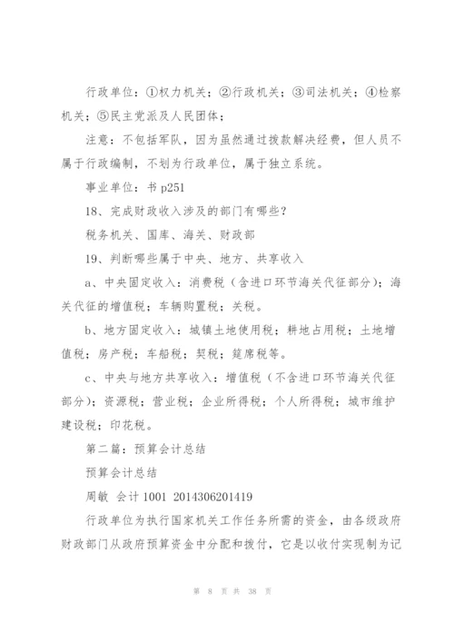 预算会计工作总结(多篇).docx