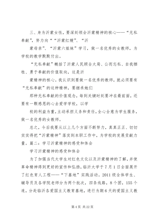 学习沂蒙精神—心得体会.docx