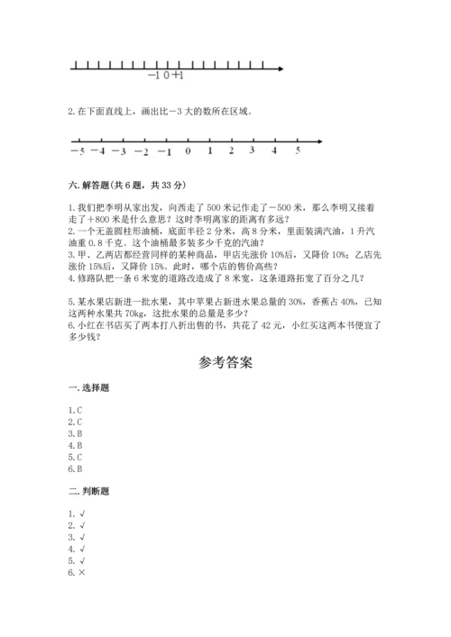 人教版六年级下册数学期末测试卷附答案【名师推荐】.docx