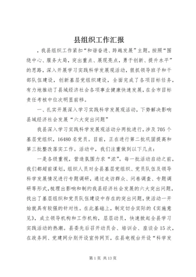 县组织工作汇报 (2).docx