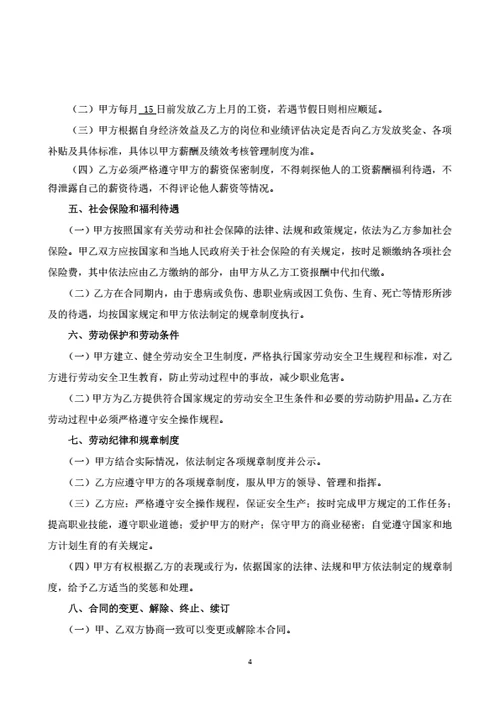 深圳有限公司劳动合同