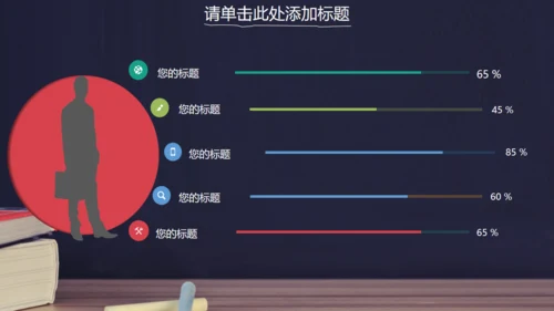 毕业设计答辩汇报通用PPT粉笔书本