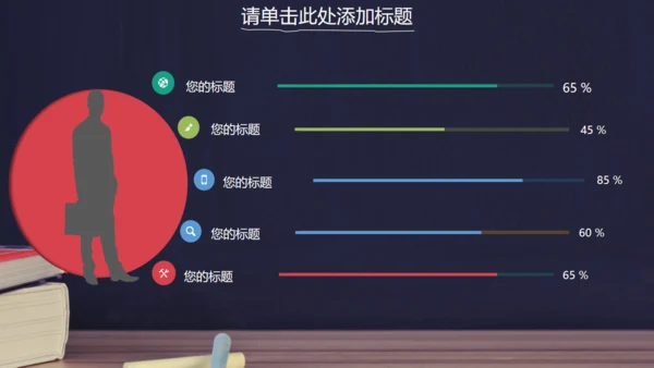 毕业设计答辩汇报通用PPT粉笔书本