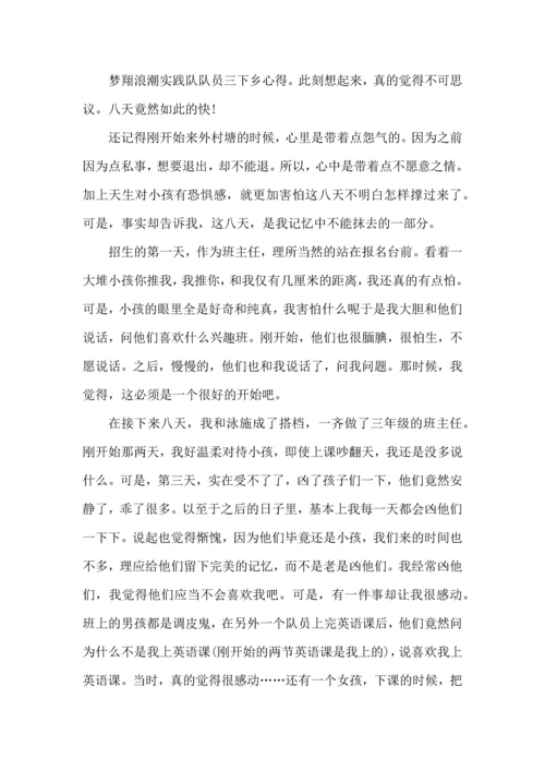 浅谈三下乡活动心得体会五篇.docx