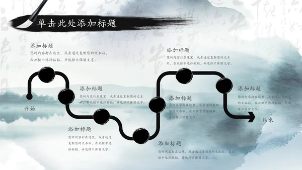 中国风国学经典古典传统文化论语PPT模板