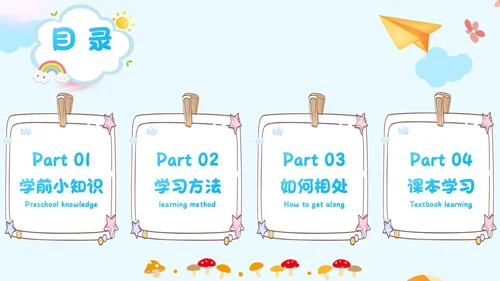 蓝色卡通风新生入学培训PPT课件开学