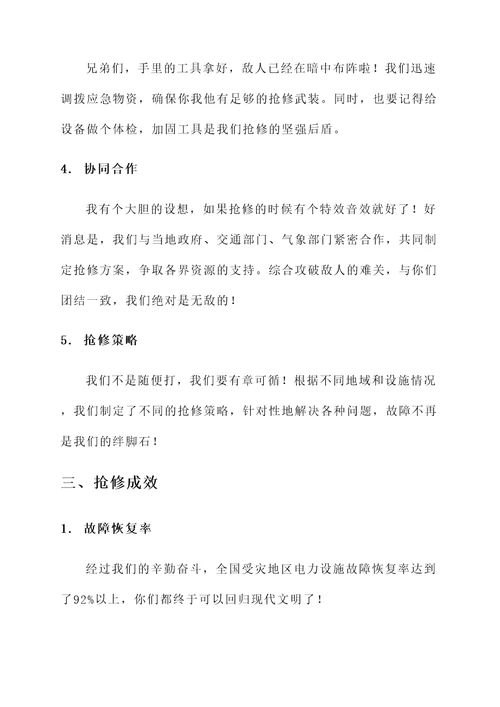 国网抗冰灾抢修总结汇报