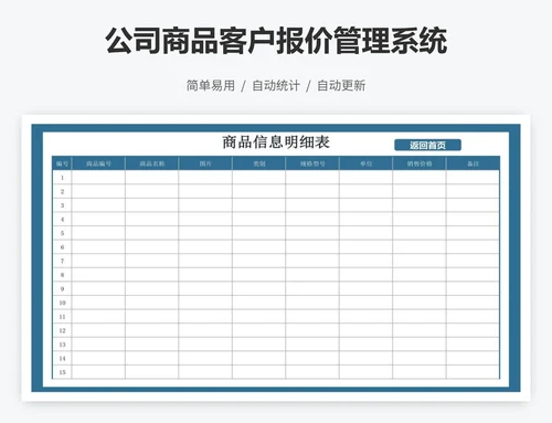 公司商品客户报价管理系统