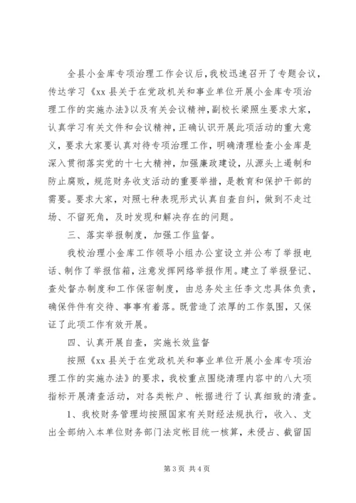 学校小金库自查自纠报告范文.docx