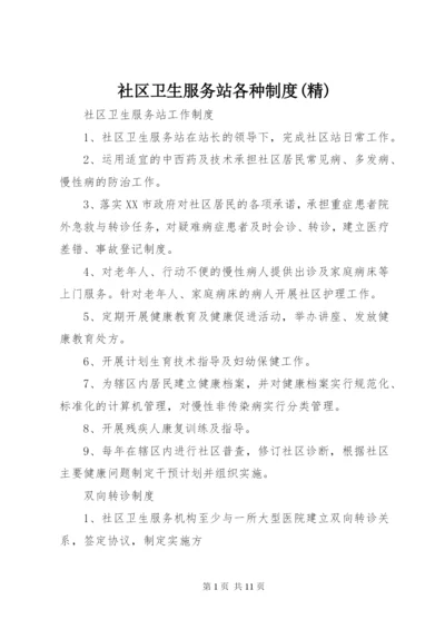 社区卫生服务站各种制度(精).docx