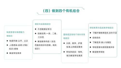 绿色简约风临床护理带教新思路培训ppt模板