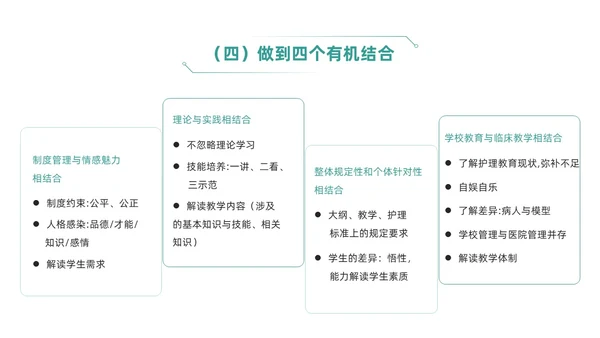 绿色简约风临床护理带教新思路培训ppt模板