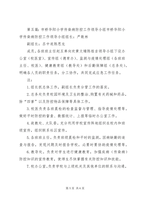 桂花小学传染病防控工作领导小组.docx